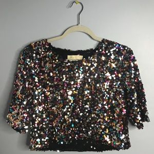 *NEVER WORN* Sequin Crop Top